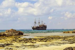 Rocky Coast Sea ship