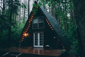 Light Bulbs on Cabin House