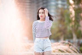 Young Girl Model at sun light