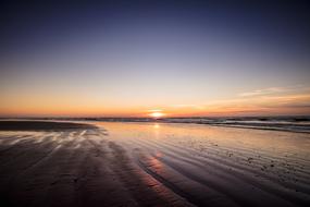 Sea Sand Beach at sunset