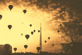 Hot Air Balloons Silhouette
