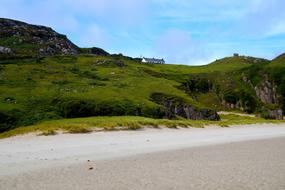 sandy beach in the north of scotland