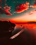 Sunset Dusk Boat