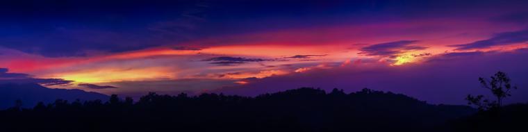 Panorama view of Dawn Twilight