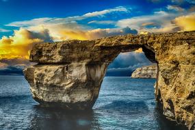 stone arch on the sea coast