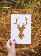 deer painting frame