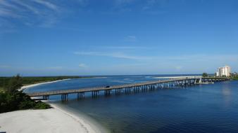 panoramic view of the bridge in florida on a sunny day