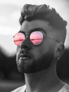 man with Sunglasses at Sunset