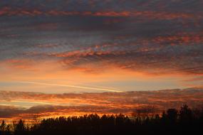 Pink Yellow Sunset landscape