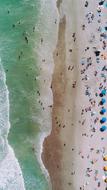 Aerial view of sand Beach holiday