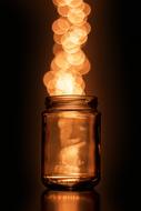 Light Sparkle glass Jar