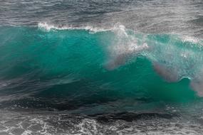 spray of turquoise ocean