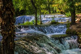 threshold waterfall in the forest