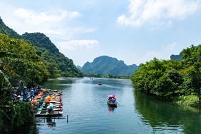sail on a boat on a picturesque lake