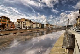 Pisa River in Italy