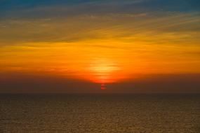 Tropical Sea at Sunset light