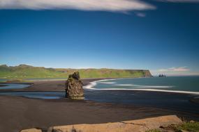 volcanic sand on a beach in Iceland