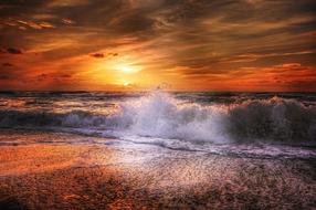 Sunset Denmark Summer beach