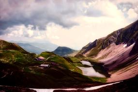 Landscape of Iceland Mountains valley