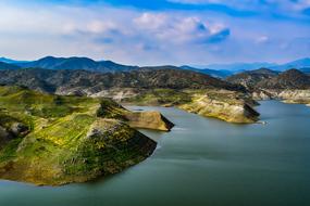 landscape of Cyprus Kalavassos Lake