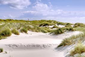 lighthouse, sand dunes, north sea