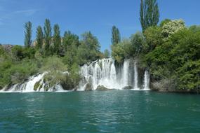 scenic waterfall at summer, croatia, Krka National Park