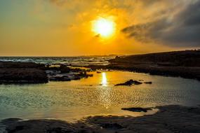 Sunset Beach and Sea