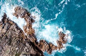 Sea Ocean Water rocky coast