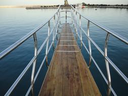 wooden bridge over the sea