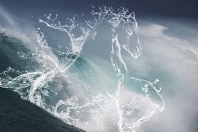 Beautiful horse shape, made of the waves in the colorful sea