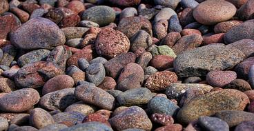 large and small stones on the coast