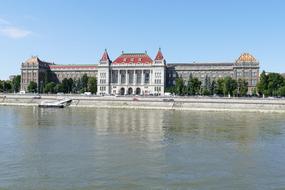historic building on the banks of the danube river in budapest
