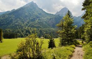 alpine landscapes on a sunny day