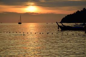 Sea Boat Lipe at sunset