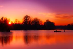 Lake Water Reflections at sunset