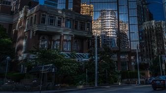 skyscrapers with glass facades in vancouver