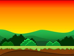 cartoon background sunset nature