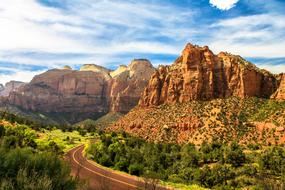 picturesque nature near the mountains