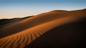 Adventure Barren sand dunes at Dawn