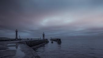 Seascape of Moody Sky