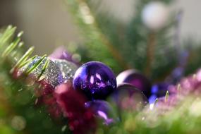 macro photo of Christmas Decoration Flask