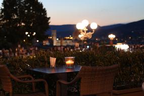 table reserved for a romantic evening in florence