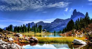 picturesque lakes in the dolomites