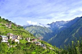 Nature mountains houses