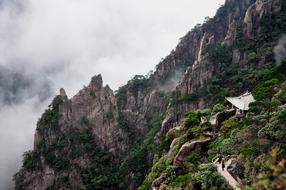 Landscape of Nature Mountain cloudy sky