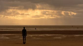 Steel Man on Crosby Beach