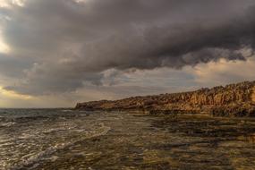 Sea and gloomy Sky at Nature
