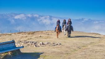 Ride Reiter on mountain Landscape
