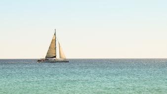 landscape of Catamaran Boat Vessel