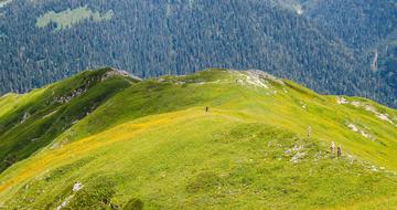 panoramic view of the picturesque mountains in abkhazia